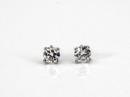 Solitaire Diamond Stud Earrings | 0.48ctw | Discount