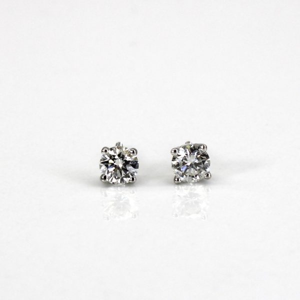 Solitaire Diamond Stud Earrings | 0.48ctw | Discount