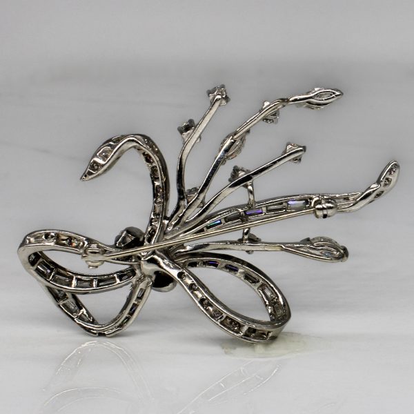 Ornate Diamond Ribbon Brooch | 1.89ctw | Supply