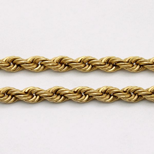 10k Yellow Gold Rope Chain | 18  | on Sale