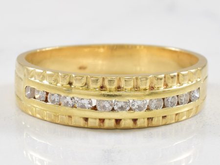 Textured Channel Set Diamond Ring | 0.25ctw | SZ 8 | Discount