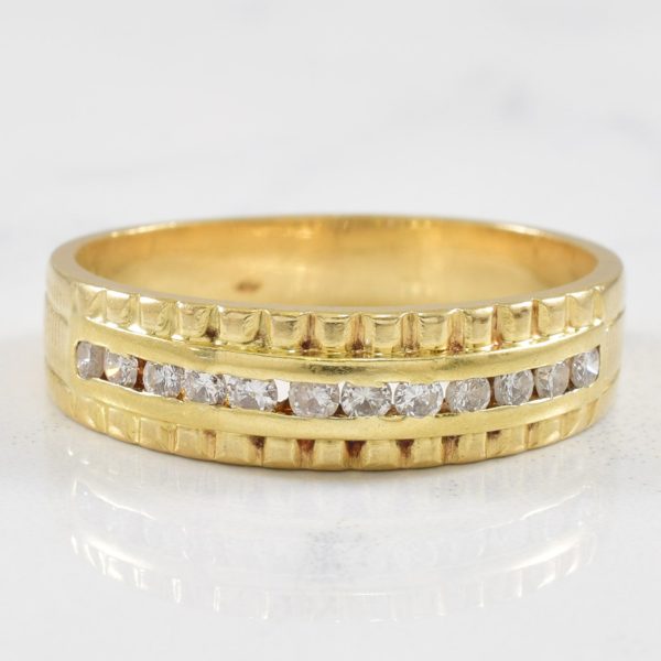 Textured Channel Set Diamond Ring | 0.25ctw | SZ 8 | Discount