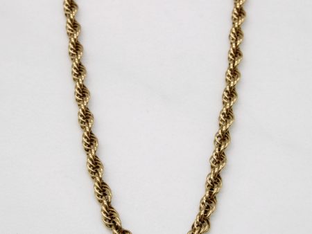 10k Yellow Gold Rope Chain | 22  | For Sale