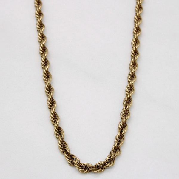 10k Yellow Gold Rope Chain | 22  | For Sale