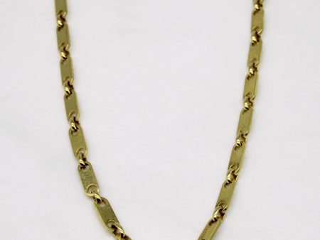 14k Yellow Gold Modified Anchor Link Chain | 20  | For Sale