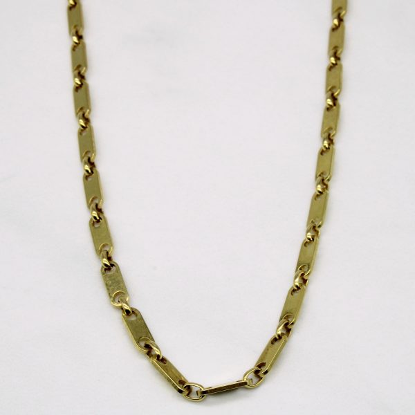 14k Yellow Gold Modified Anchor Link Chain | 20  | For Sale