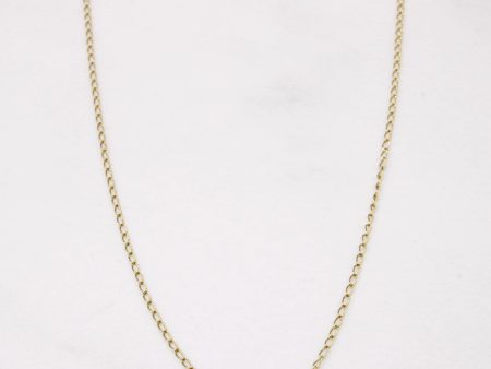 14k Yellow Gold Cable Chain | 17  | Sale