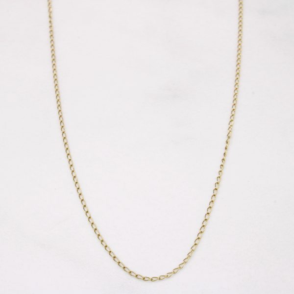 14k Yellow Gold Cable Chain | 17  | Sale