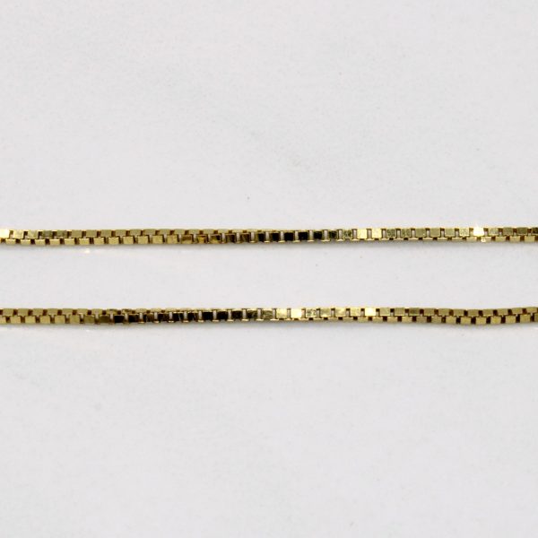 14k Yellow Gold Box Link Chain | 18  | Online Hot Sale