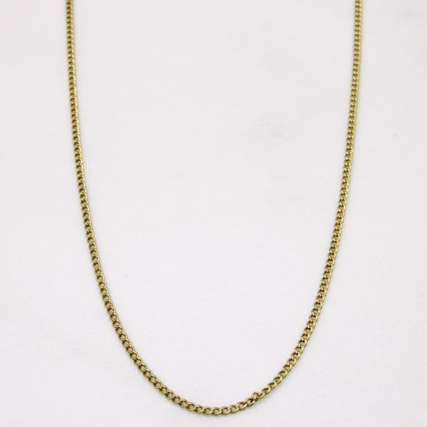 14k Yellow Gold Curb Chain | 18  | on Sale