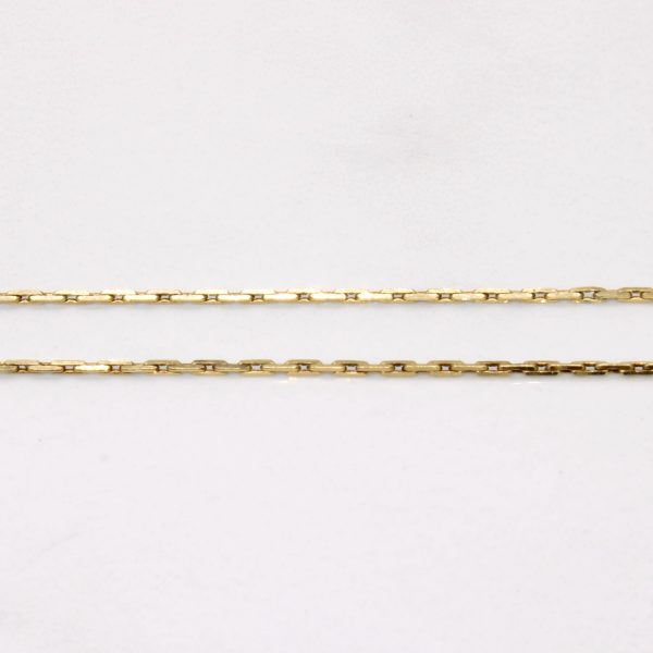 10k Yellow Gold Rectangle Link Chain Choker | 15  | on Sale