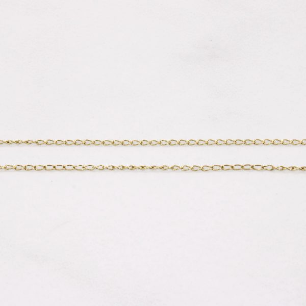 14k Yellow Gold Cable Chain | 17  | Sale