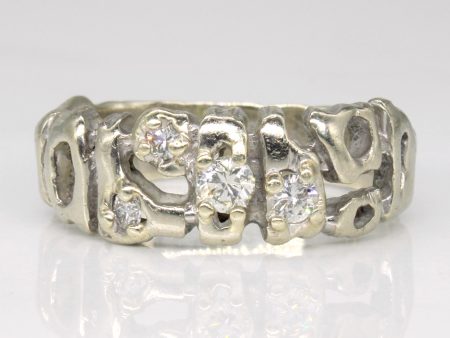 Diamond Nugget Abstract 14k Ring | 0.33ctw | SZ 10.5 | Online Sale