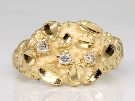 Diamond Nugget 14k Ring | 0.10ctw | SZ 6.75 | Cheap