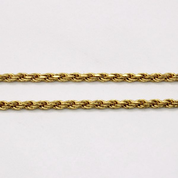 18k Yellow Gold Rope Chain | 16  | For Discount