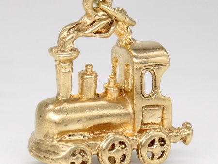 10k Yellow Gold Train Charm Online now