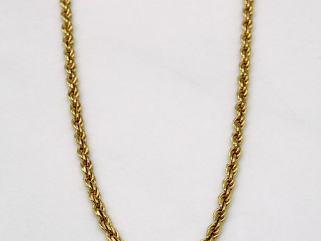 18k Yellow Gold Rope Chain | 16  | For Discount