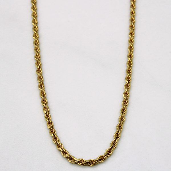 18k Yellow Gold Rope Chain | 16  | For Discount