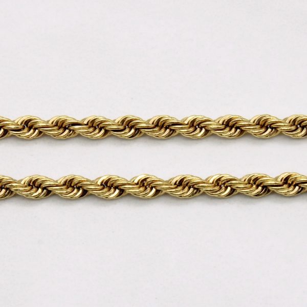 18k Yellow Gold Rope Chain | 18  | Sale