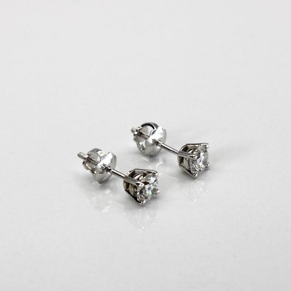 Solitaire Diamond Stud Earrings | 0.48ctw | Discount