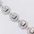 Art-Deco Inspired Geometric Halo Diamond Bracelet | 2.40ctw | 6.5  | Supply