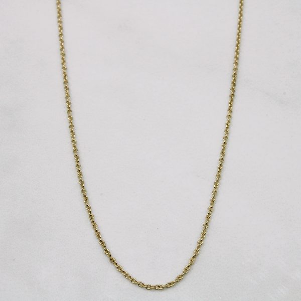 9k Yellow Gold Circle Link Chain | 20  | For Cheap