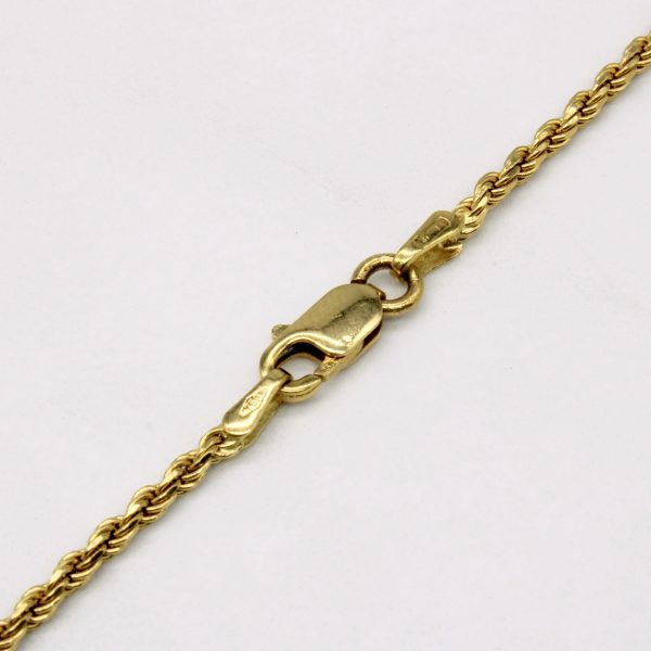 18k Yellow Gold Rope Chain | 16  | For Discount