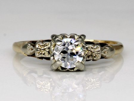 European Cut Diamond Engagement Ring | 0.38ct | SZ 5.75 | Cheap