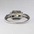 Art Deco Platinum Transitional Cut Diamond Ring | 0.35ct  | SZ 4.5 | Cheap