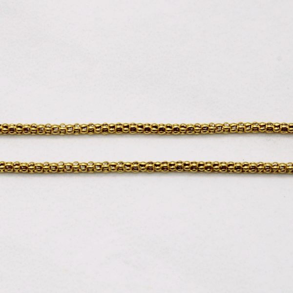 21k Yellow Gold Tube Chain | 18  | Discount