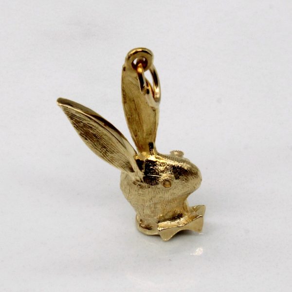 14k Yellow Gold Bunny Pendant Discount