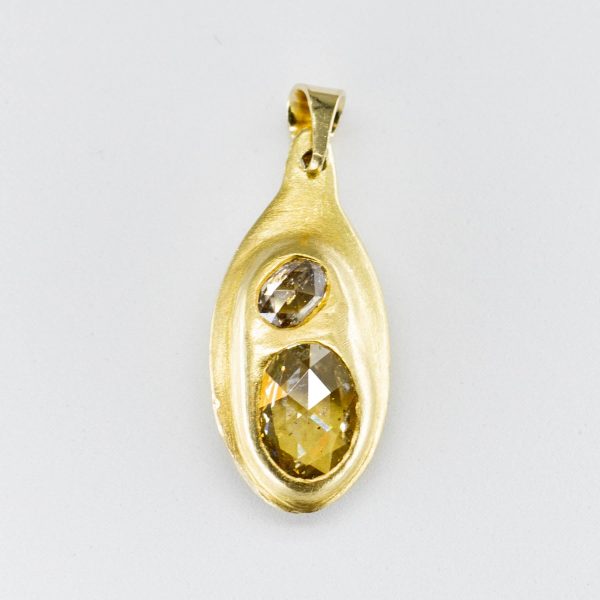 18k Rose Cut Diamond Pendant | 0.7 ctw | For Cheap