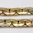 18k Tri Tone Gold Bracelet | 8.5  | Cheap