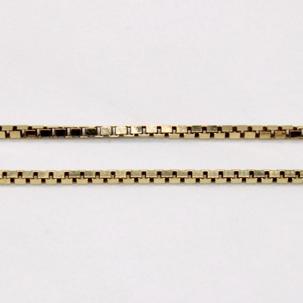 14k Yellow Gold Box Link Chain | 22  | Discount