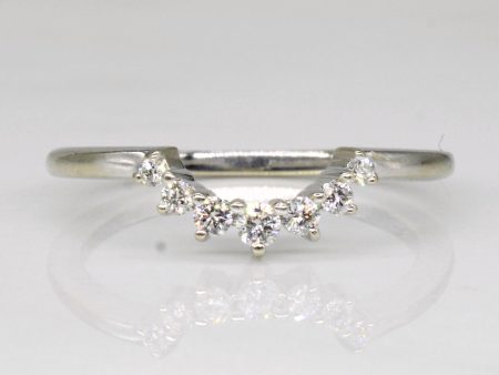 Diamond Contour Wedding Band 14k Ring Enhancer | 0.11ctw | SZ 4.75 | Sale