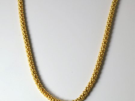 22k Yellow Gold Popcorn Chain | 26  | For Cheap