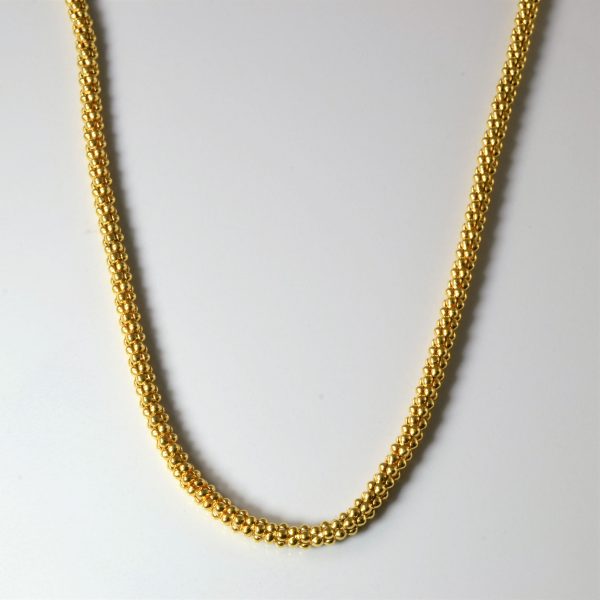 22k Yellow Gold Popcorn Chain | 26  | For Cheap