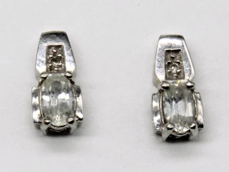 Topaz & Diamond Earrings | 0.50ctw, 0.01ctw | Online Sale