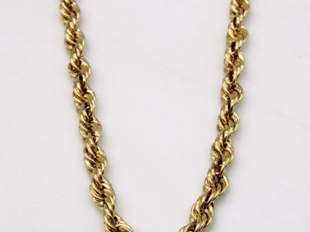 10k Yellow Gold Rope Chain | 26  | For Discount