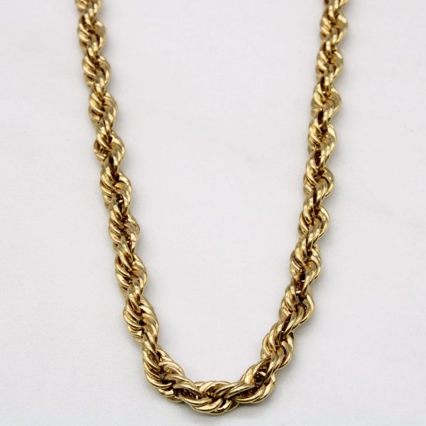 10k Yellow Gold Rope Chain | 26  | For Discount