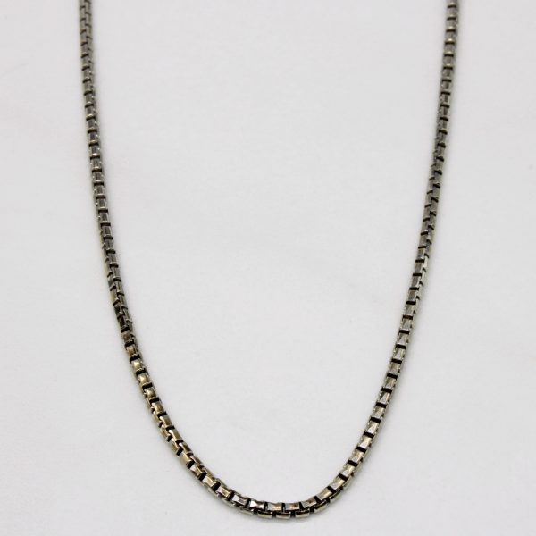 18k White Gold Box Link Chain | 20  | Online Hot Sale