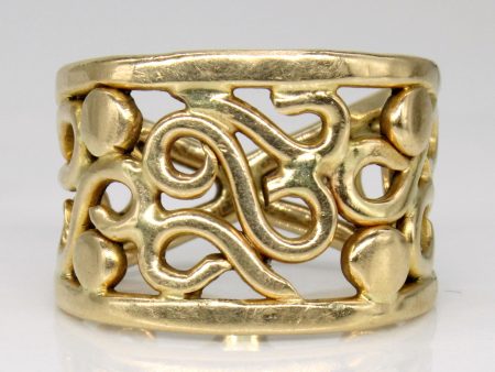 14k Yellow Gold Lattice Ring | SZ 6.5 | Online Sale