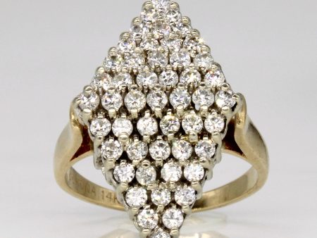 Diamond Cocktail Ring | 1.00ctw | SZ 6 | Hot on Sale