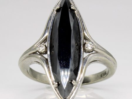 Hematite & Diamond Cocktail Ring | 5.40ct, 0.04ctw | SZ 8.25 | For Discount