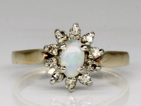 Opal & Diamond Ring | 0.15ct, 0.10ctw | SZ 4.5 | Online