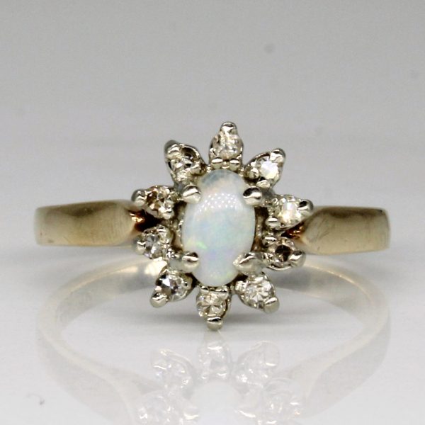 Opal & Diamond Ring | 0.15ct, 0.10ctw | SZ 4.5 | Online