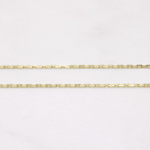 10k Yellow Gold Rectangular Link Chain | 20  | Fashion