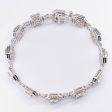 Art-Deco Inspired Geometric Halo Diamond Bracelet | 2.40ctw | 6.5  | Supply