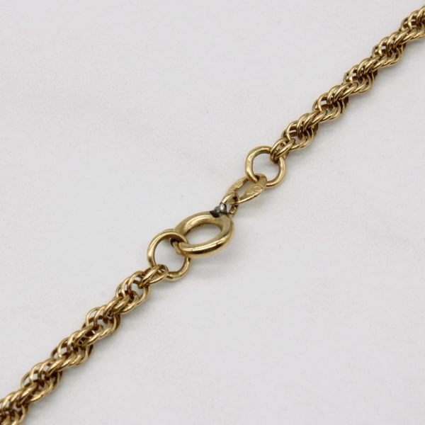 10k Yellow Gold Rope Chain | 22  | For Sale