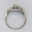 Art Deco Platinum Transitional Cut Diamond Ring | 0.35ct  | SZ 4.5 | Cheap